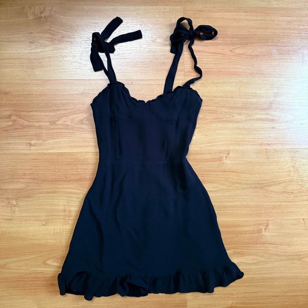 Reformation Black Mini Dress - Picture 6 of 11